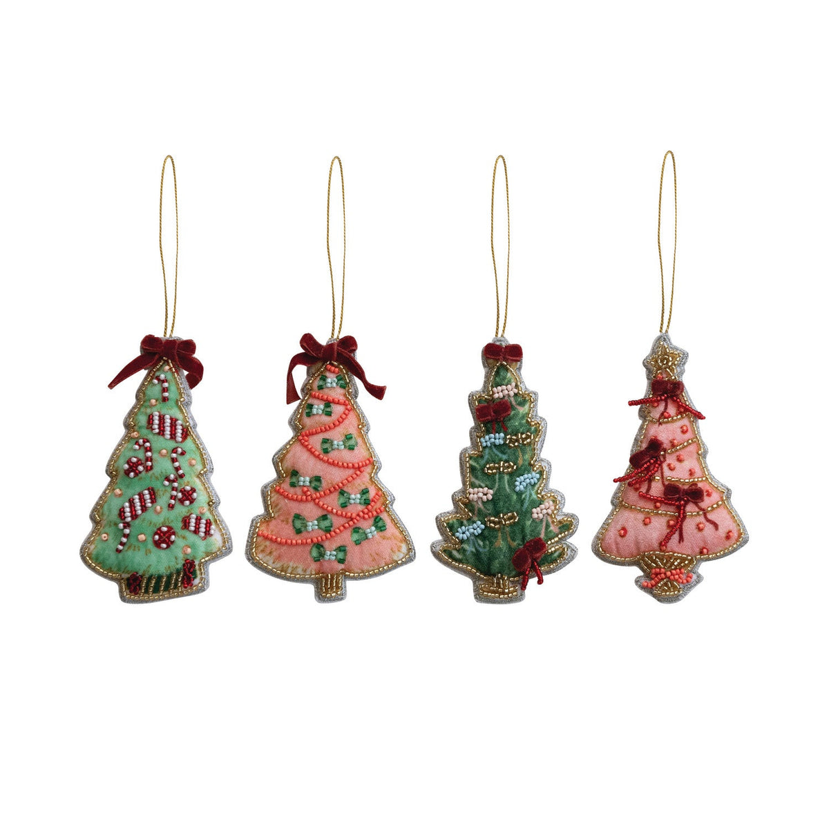 Beaded Christmas Tree Ornament - Box Turtle