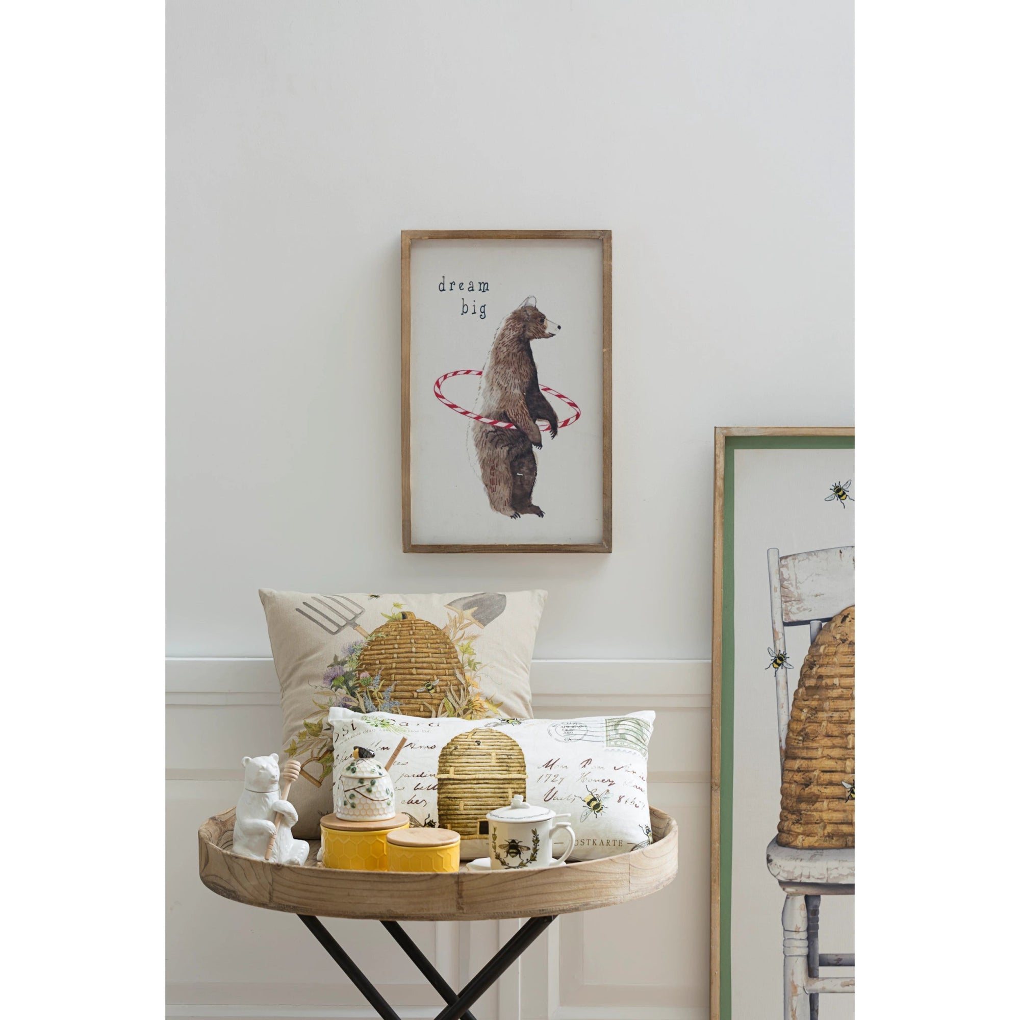 Bear Honey Pot with Dipper - Box Turtle