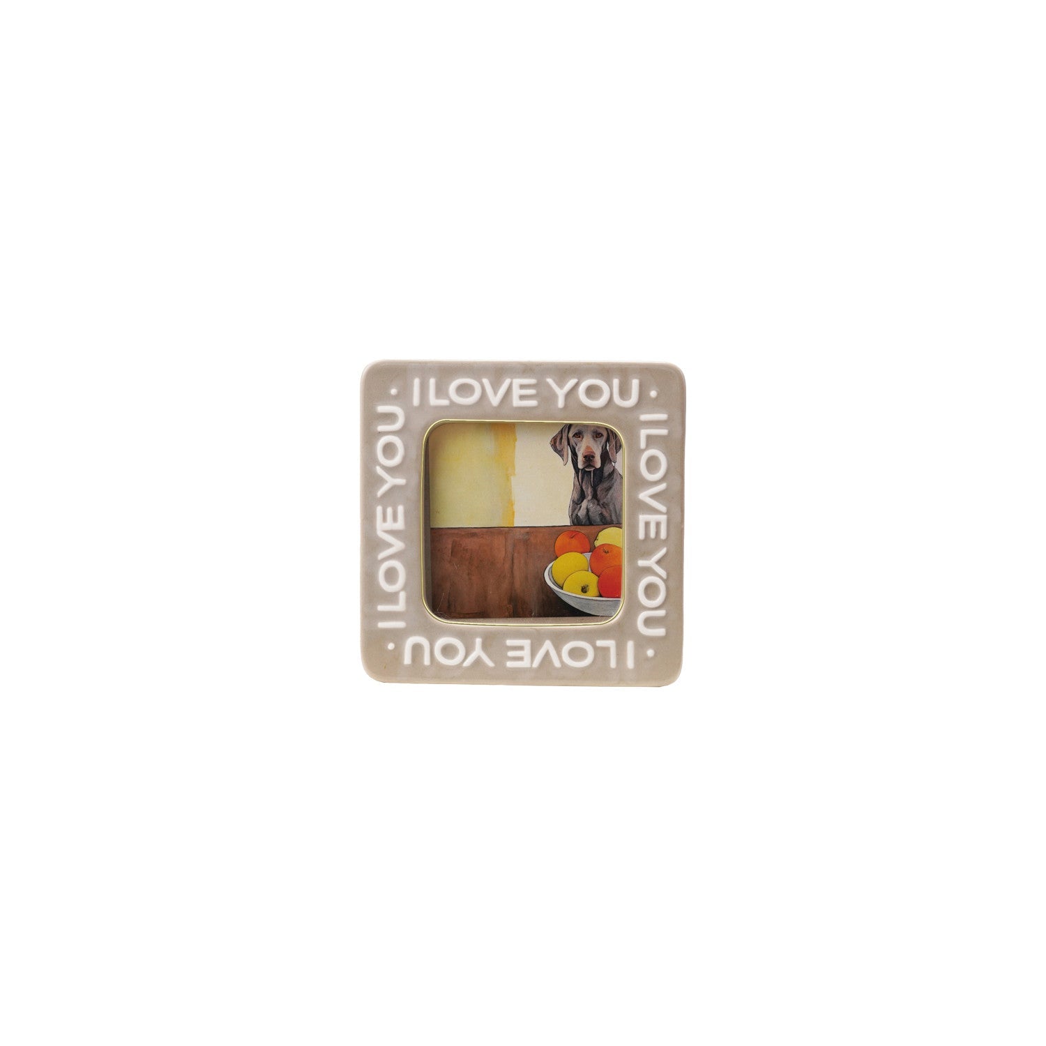 Beige "I Love You" Frame - Box Turtle