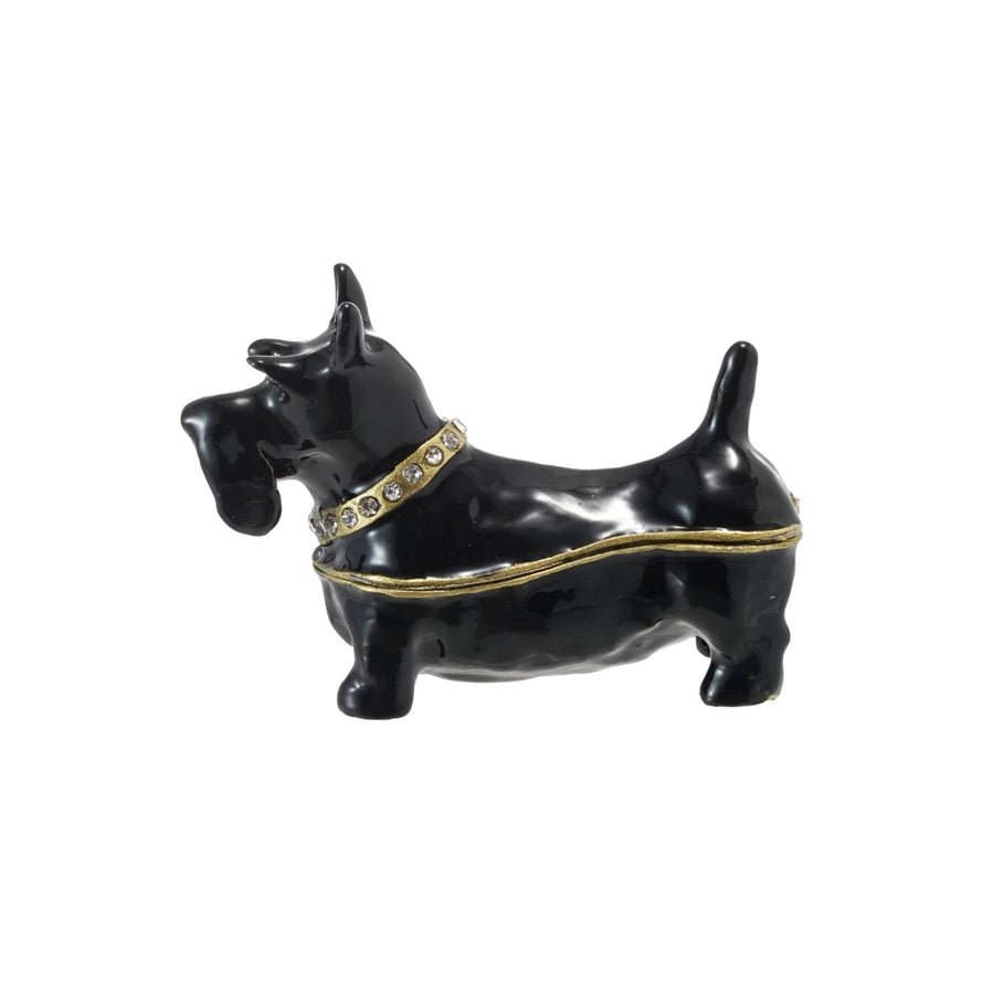 Bejeweled Scottie Trinket Box - Box Turtle