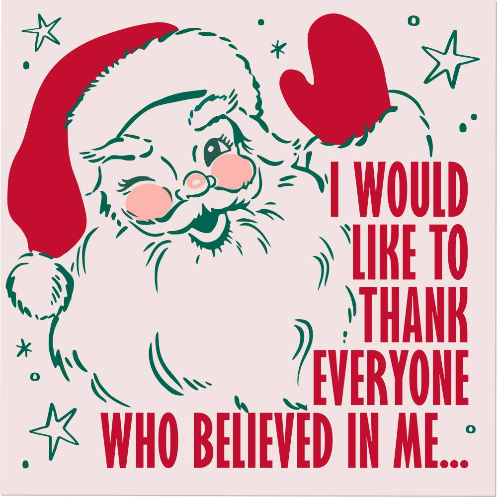 Believed In Me Holiday Cocktail Napkins - Box Turtle
