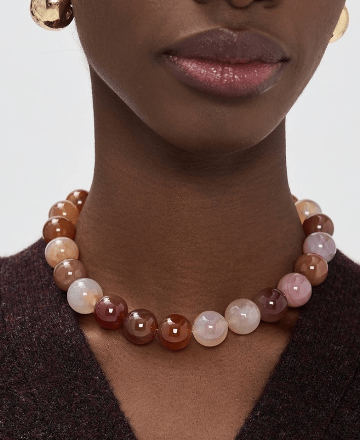 Betty Bead Gemstone necklace - Box Turtle