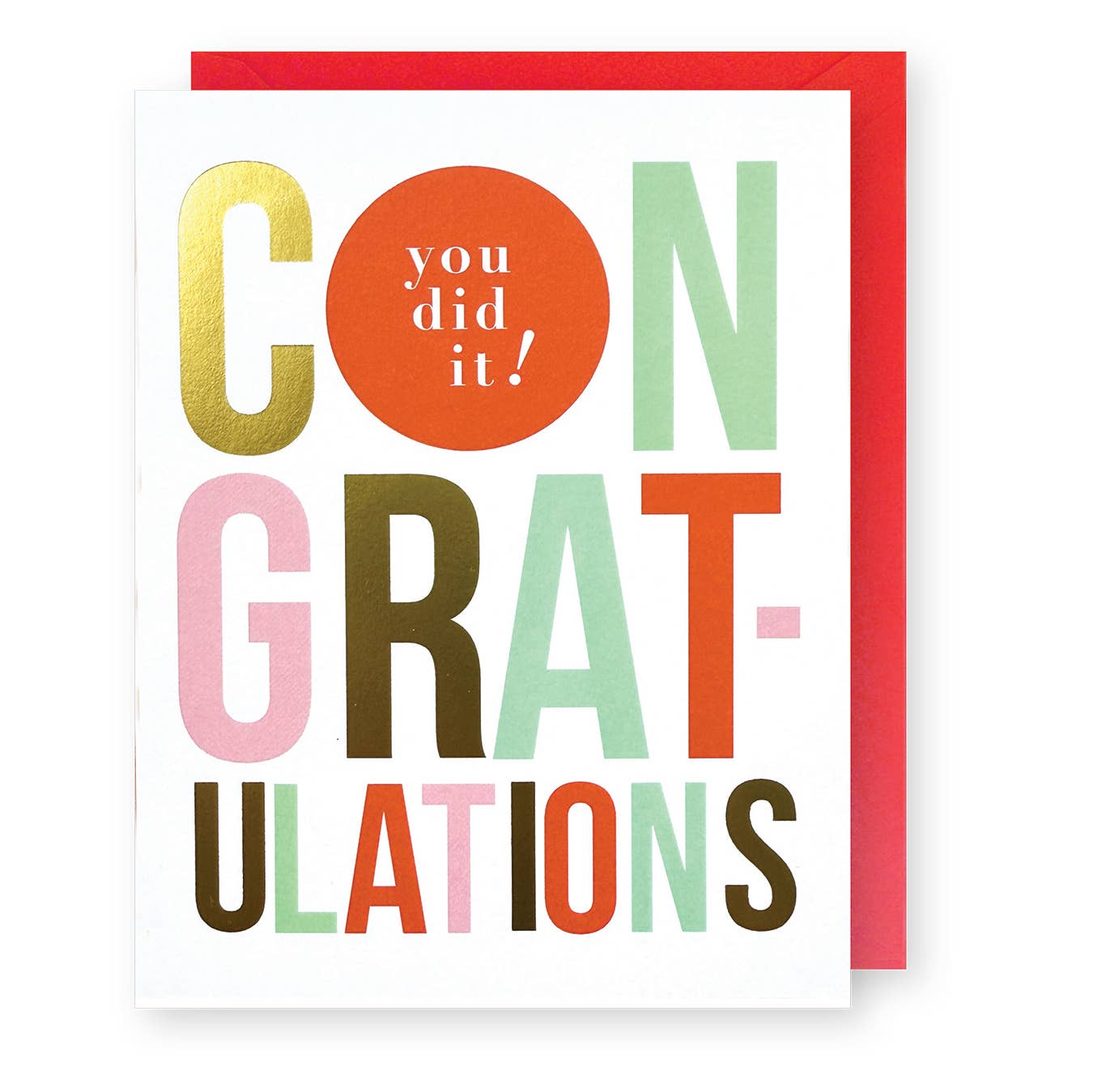 Big Type Congrats - Box Turtle