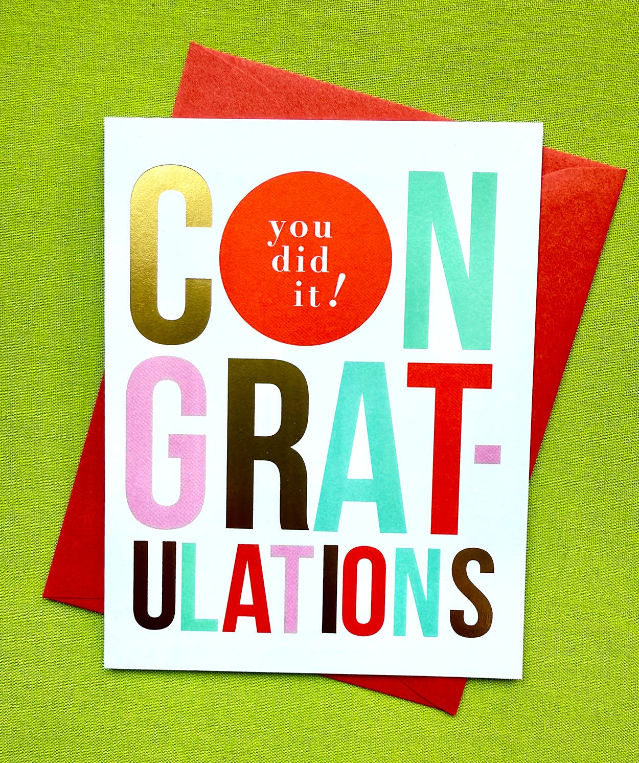 Big Type Congrats - Box Turtle