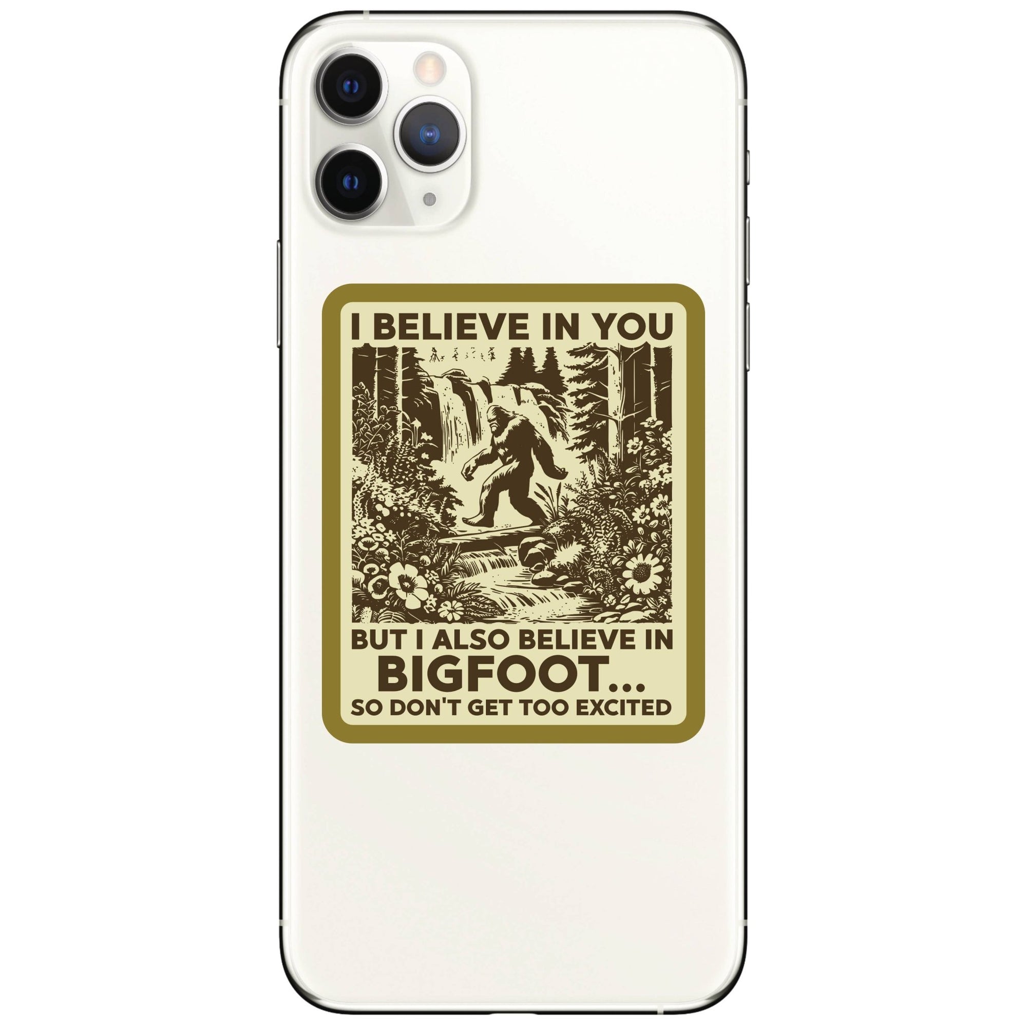 Bigfoot Sarcastic Cute Cryptoid Vinyl Sticker - Box Turtle