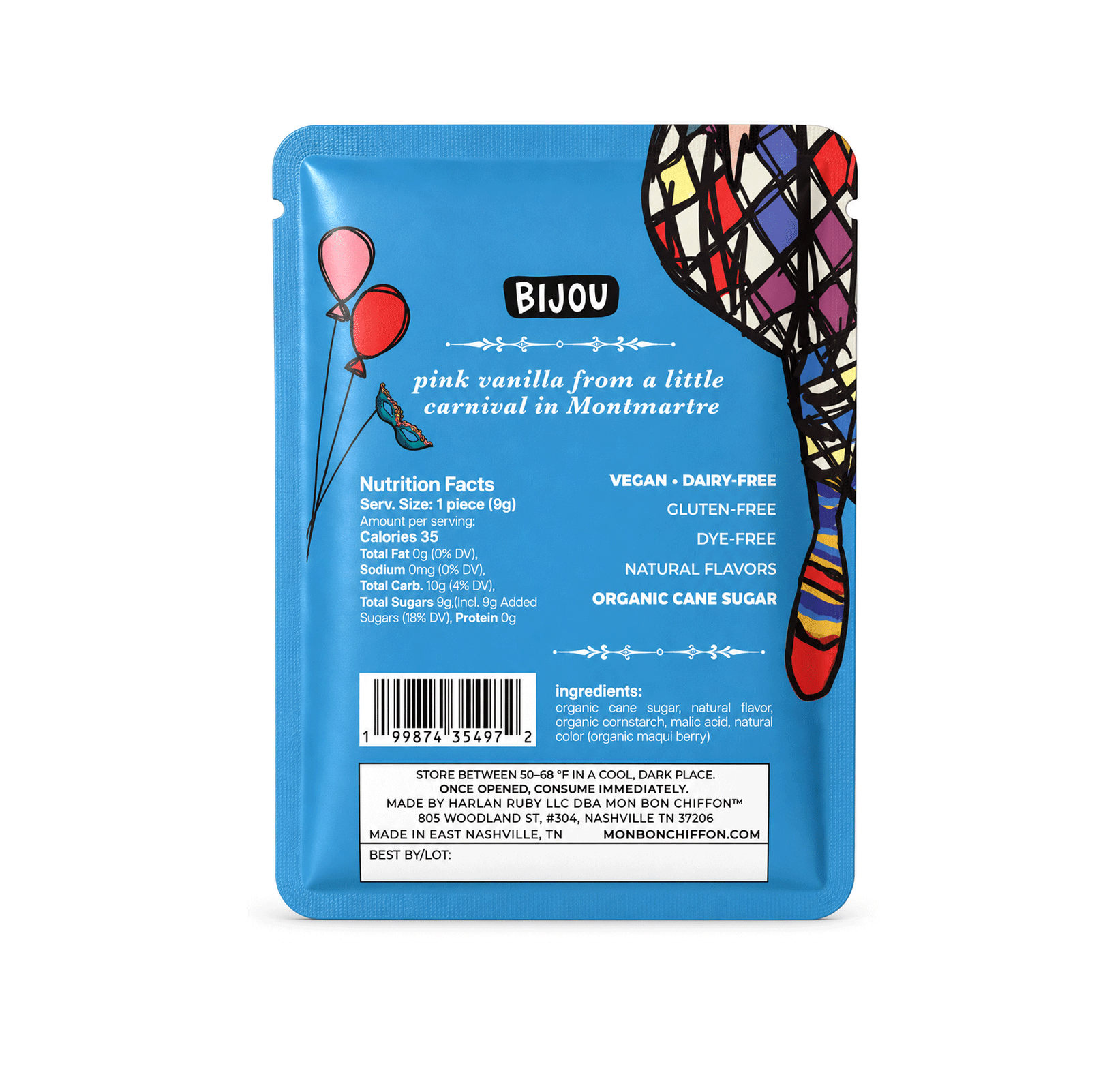 Bijou Strawberry Vanilla Cotton Candy Puff - Box Turtle