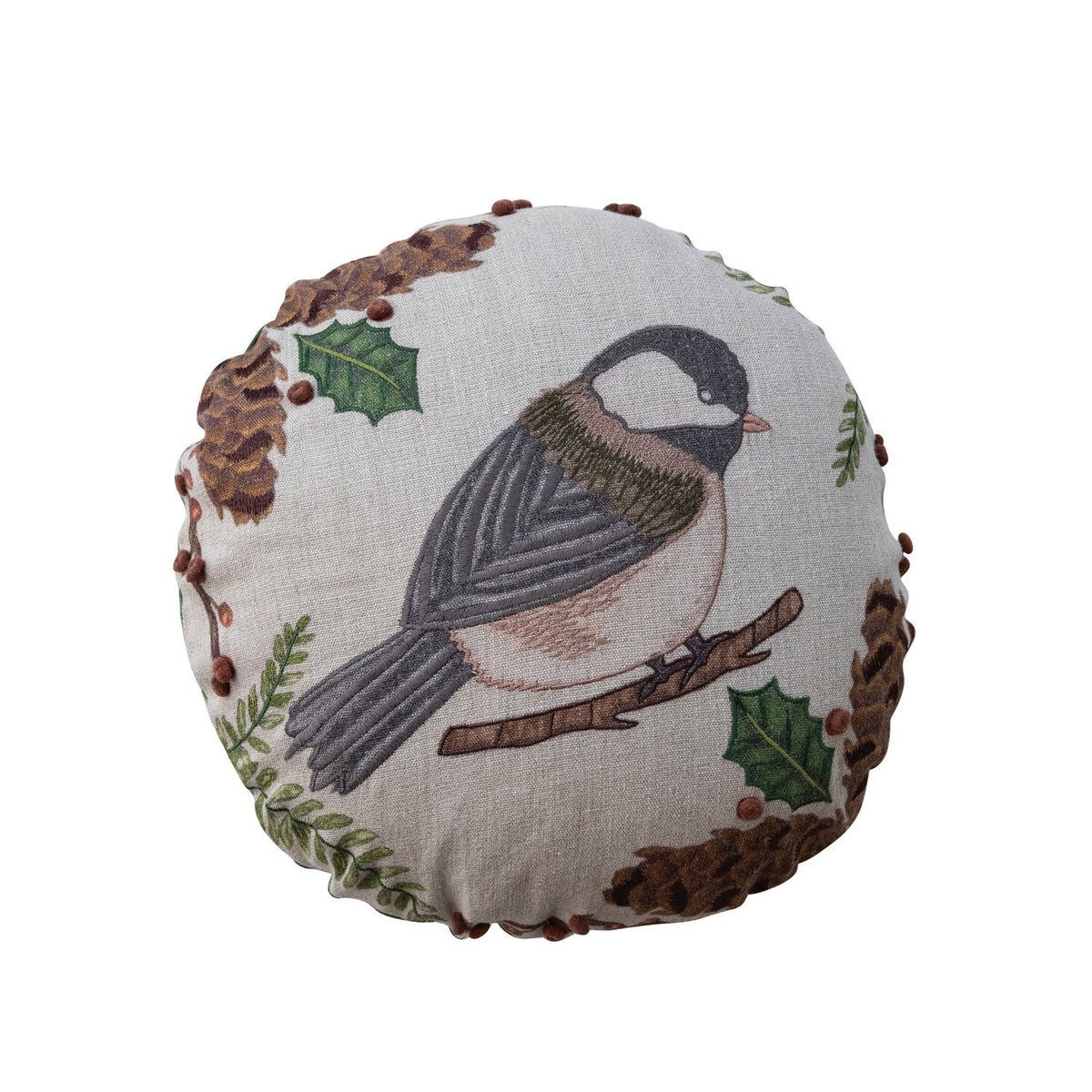 Bird &amp; Botanicals Holiday Pillow - Box Turtle