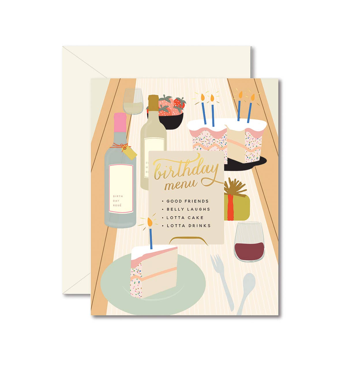 Birthday Tablescape Card - Box Turtle