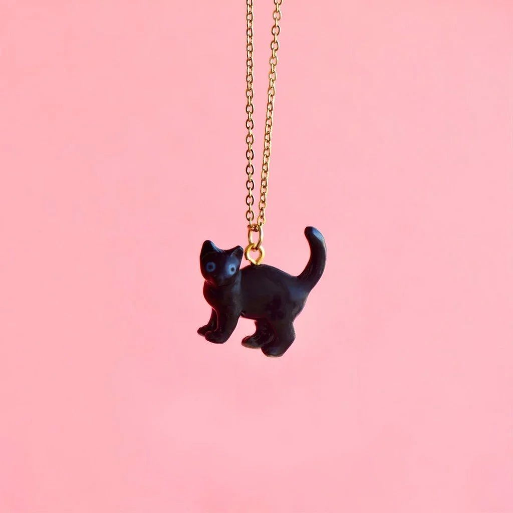Black Cat Necklace - Box Turtle