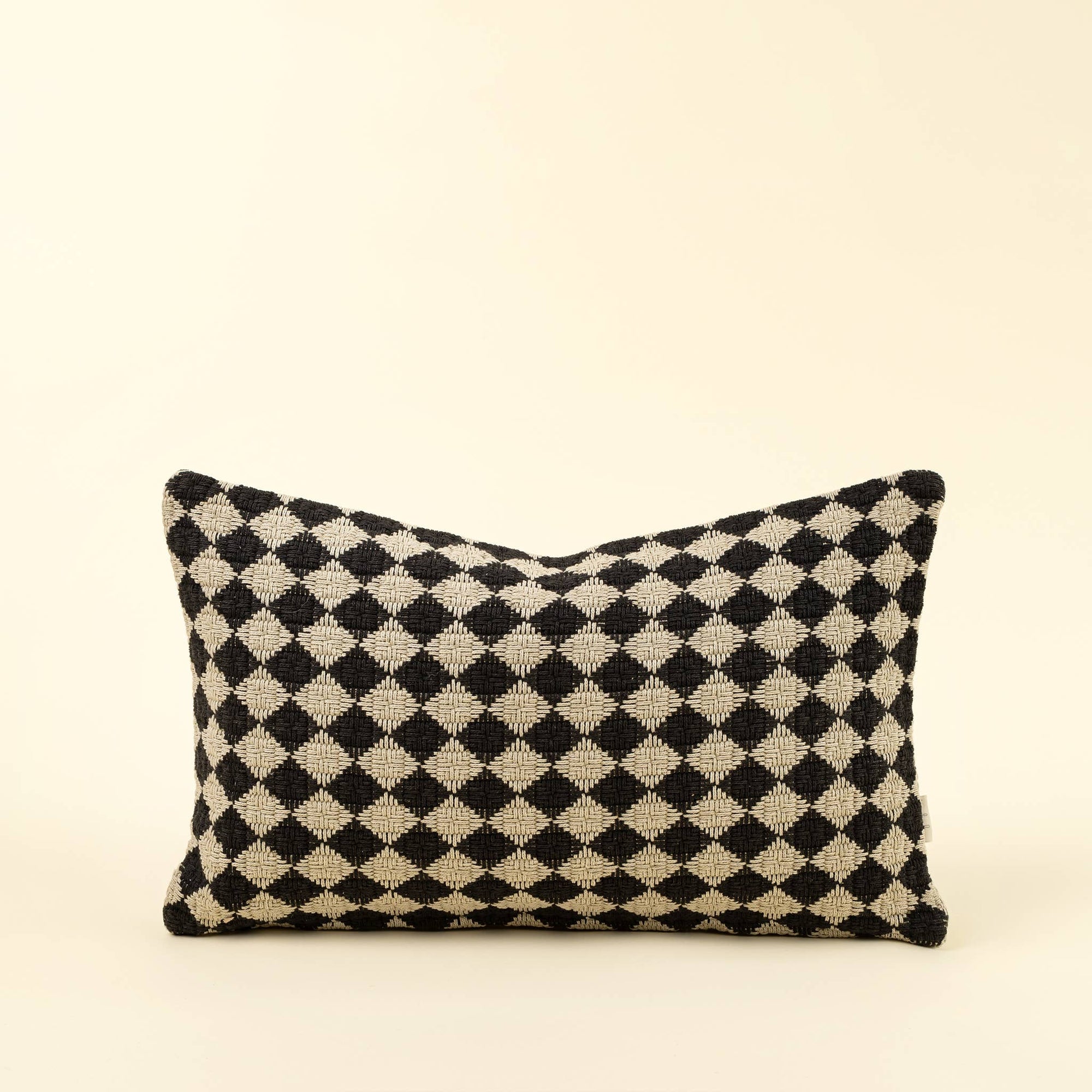 Black Check Weave Pillow - Box Turtle