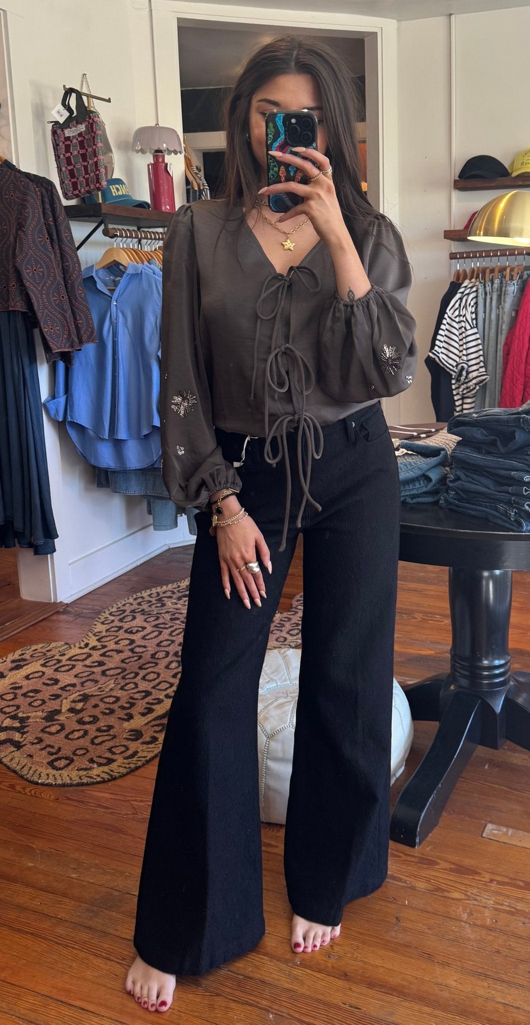 Black Lace Fiona Jeans - Box Turtle