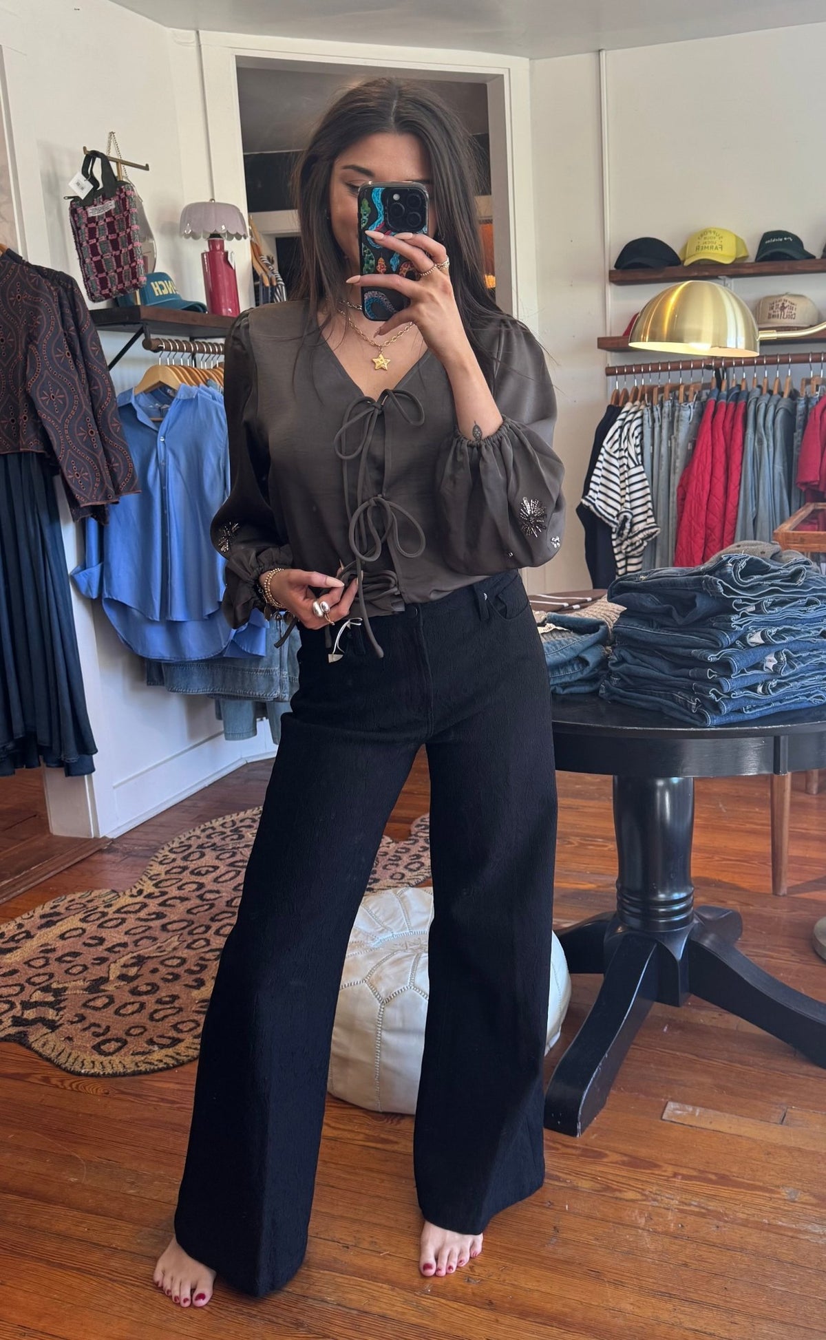 Black Lace Fiona Jeans - Box Turtle