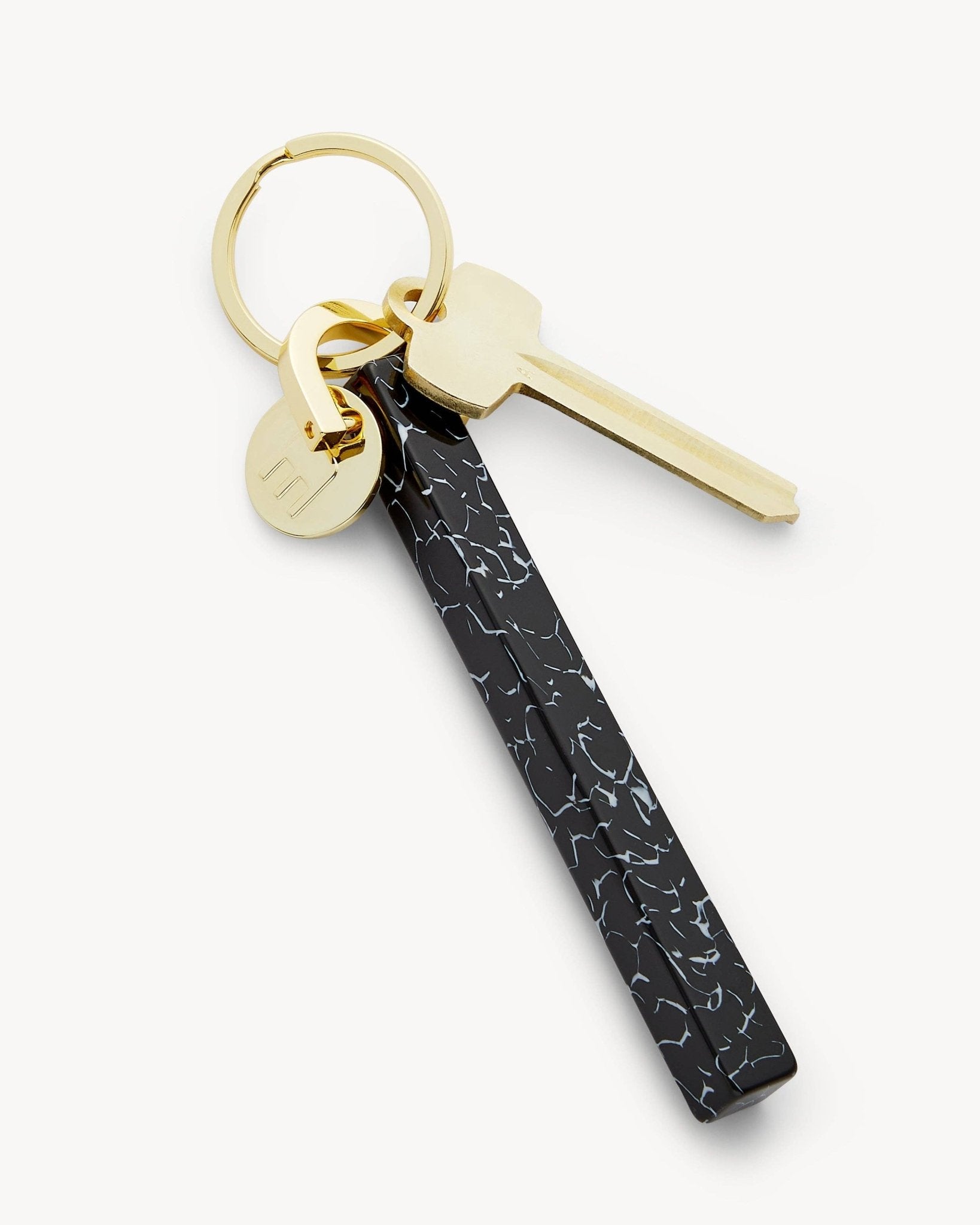 Black Marble Bar Keychain - Box Turtle