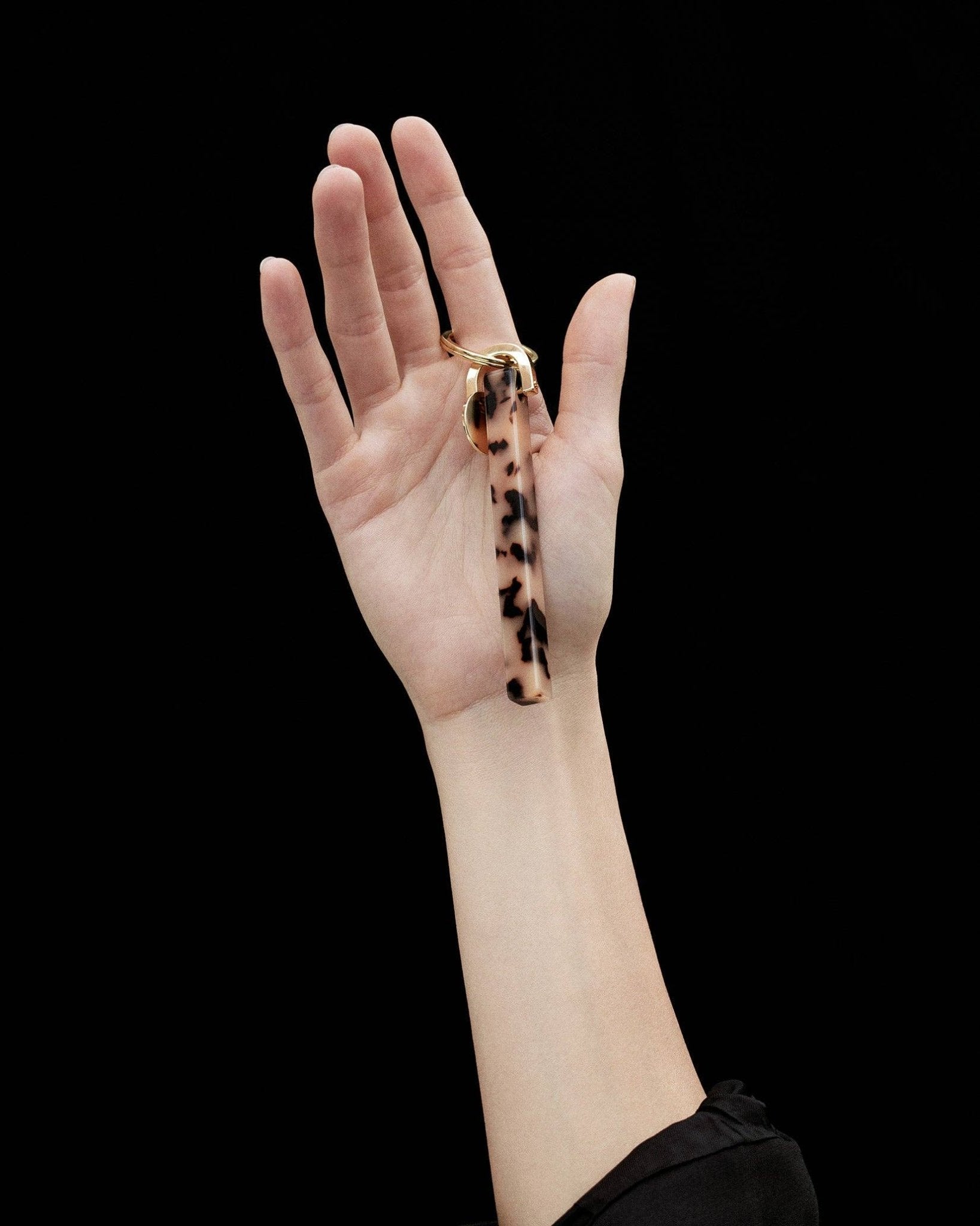 Black Marble Bar Keychain - Box Turtle