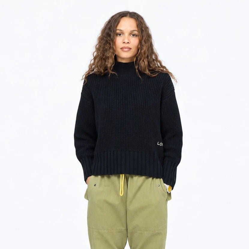 Black Marlow Imperfect Heart Sweater - Box Turtle