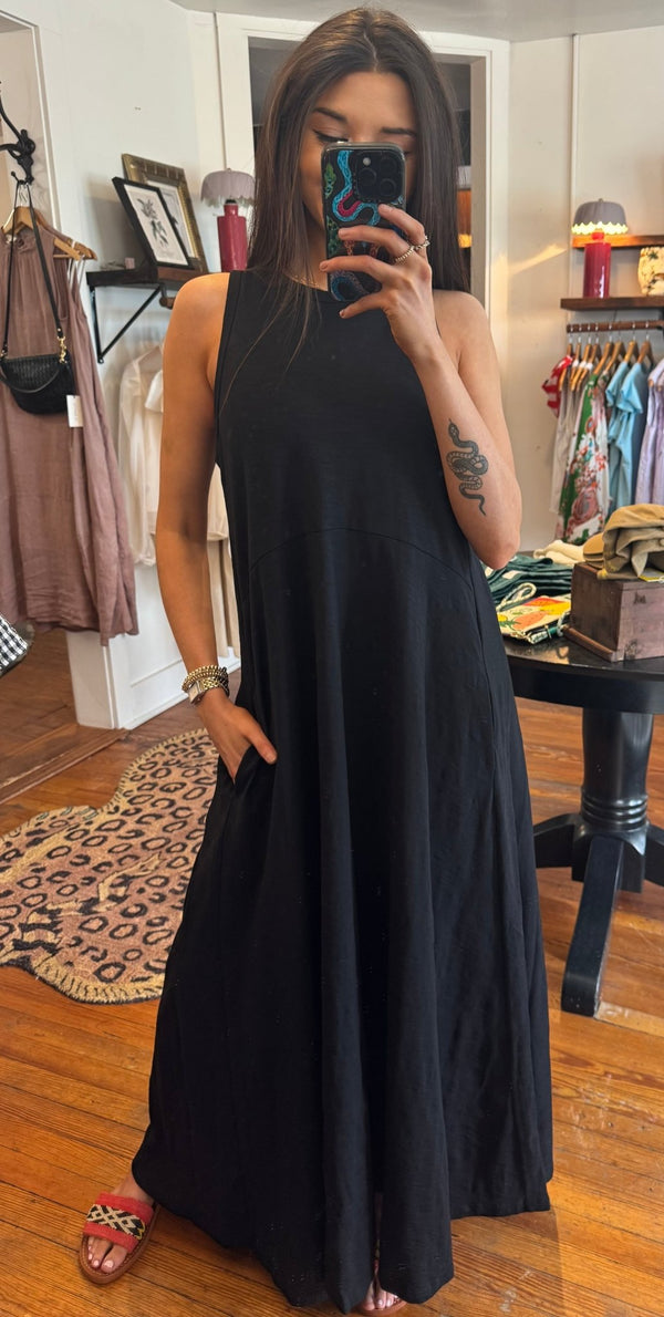 Black Maxi Tank Dress - Box Turtle