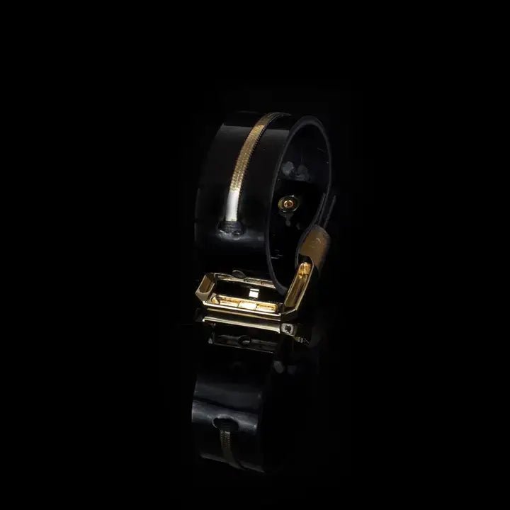 Black Patent Leather Cuff Bracelet - Box Turtle