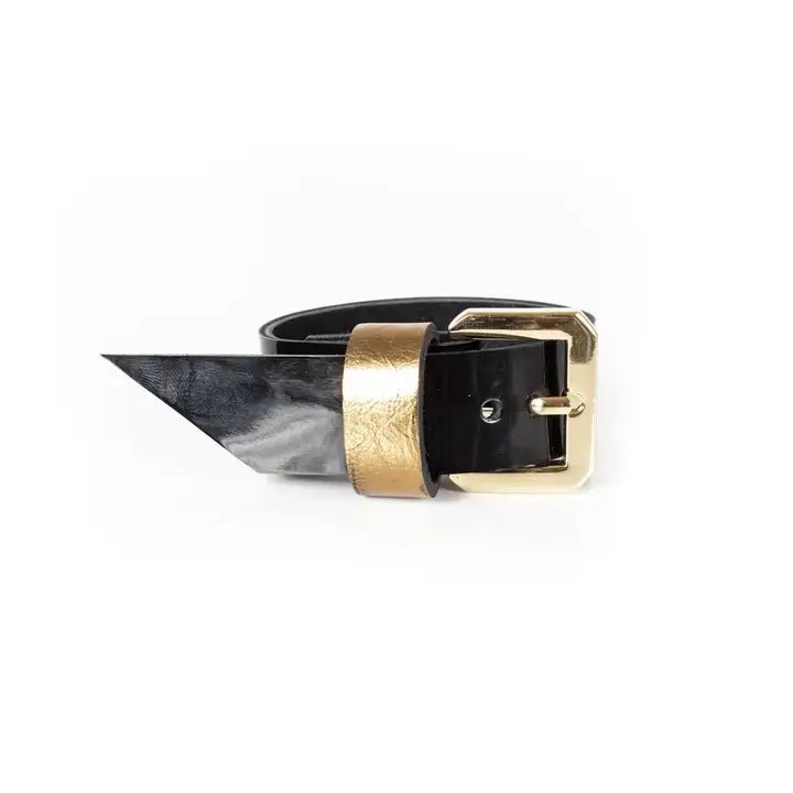 Black Patent Leather Cuff Bracelet - Box Turtle