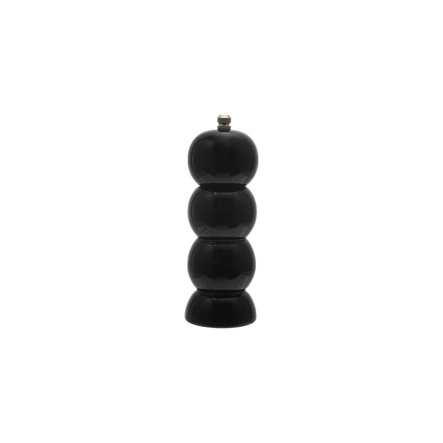 Black Rubberwood Salt/Pepper Mill - Box Turtle