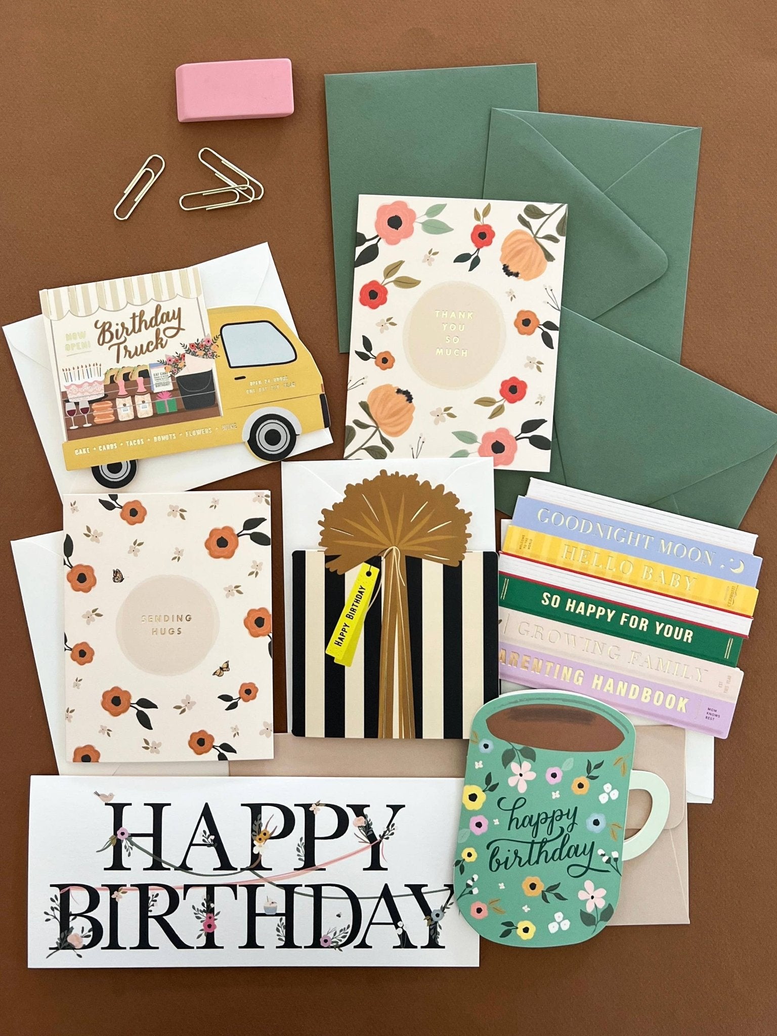 Black Stripe Birthday Gift die - cut folded Greeting Card - Box Turtle