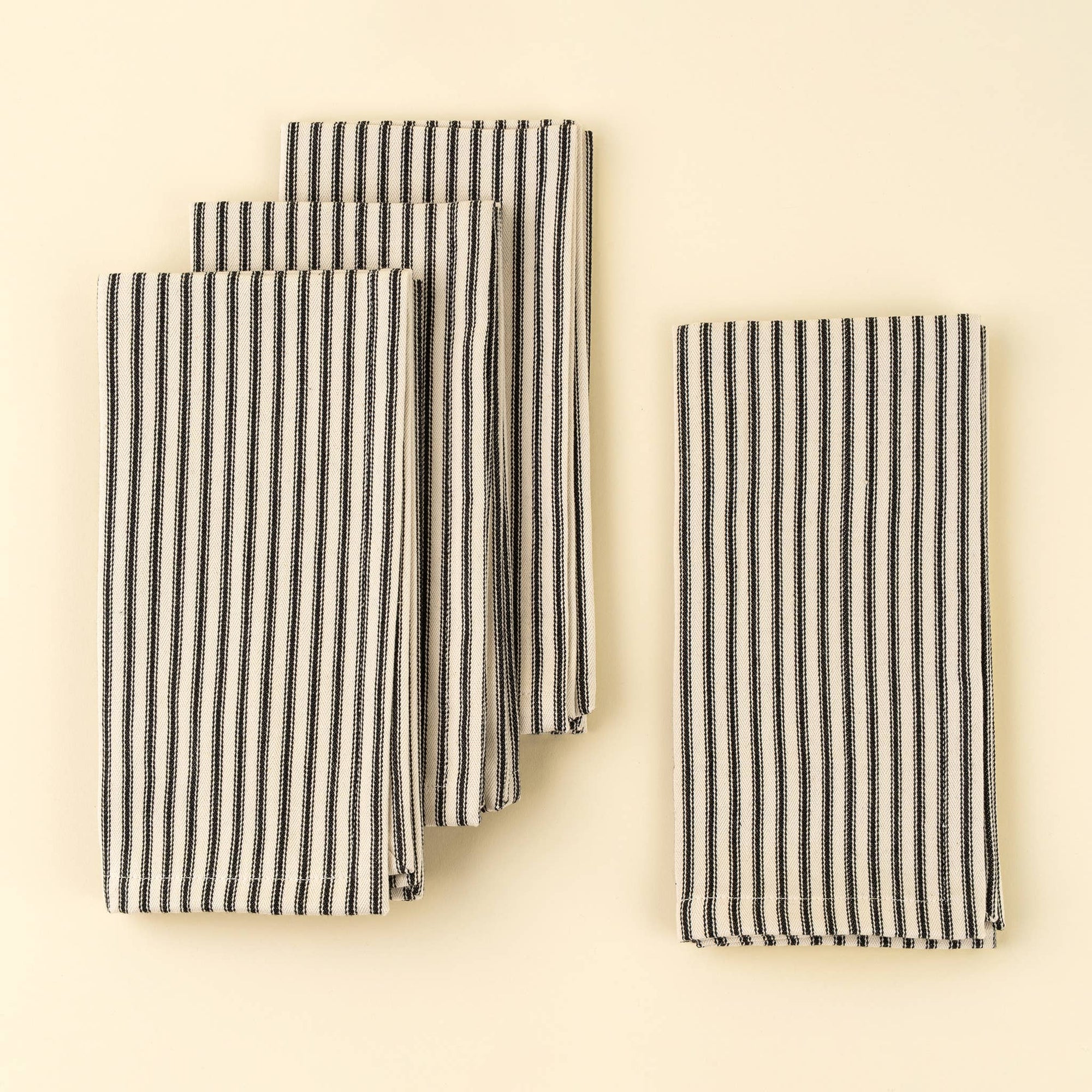 Black Ticking Napkins - Box Turtle