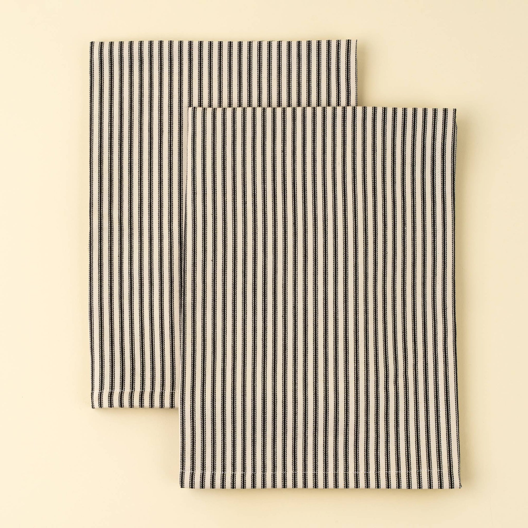 Black Ticking Tea Towel - Box Turtle
