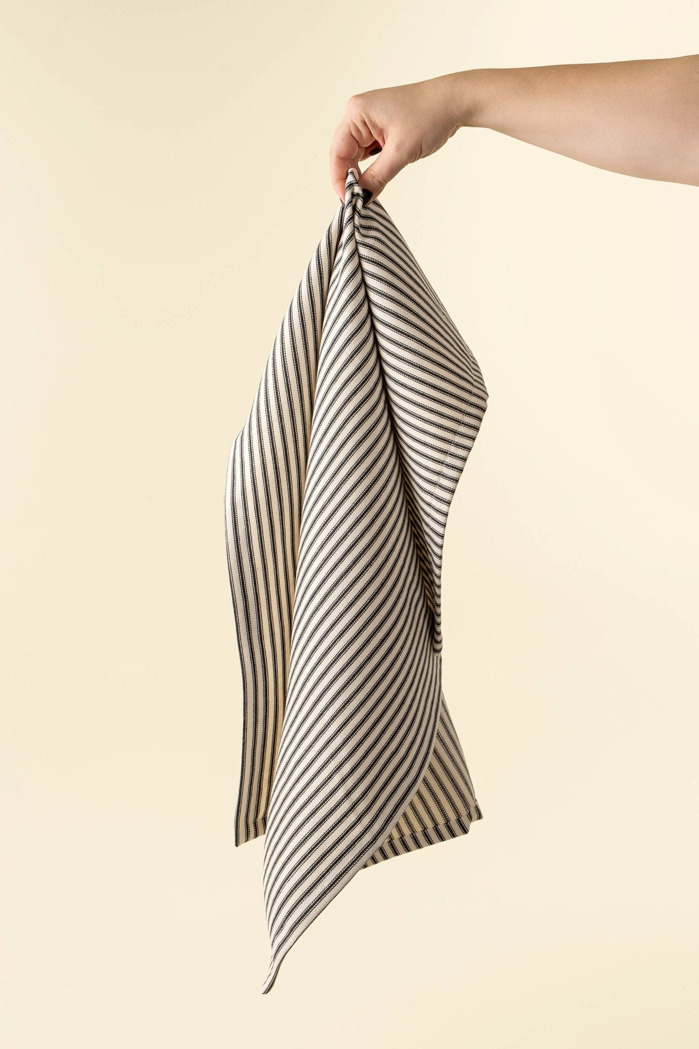 Black Ticking Tea Towel - Box Turtle
