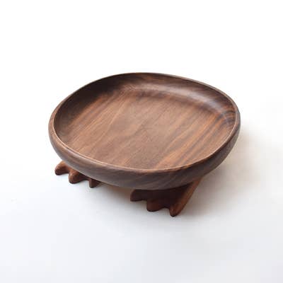 Black Walnut Bigfoot Storage Tray - Box Turtle