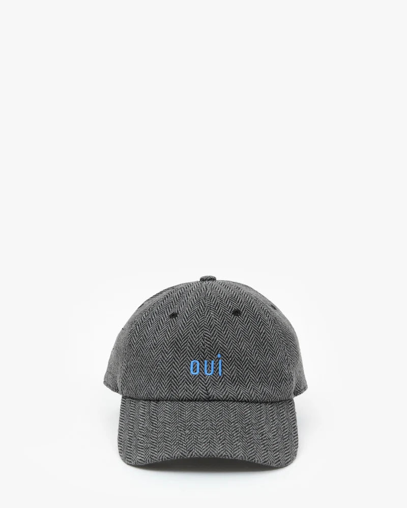 Black &amp; White Oui Wool Baseball Hat - Box Turtle