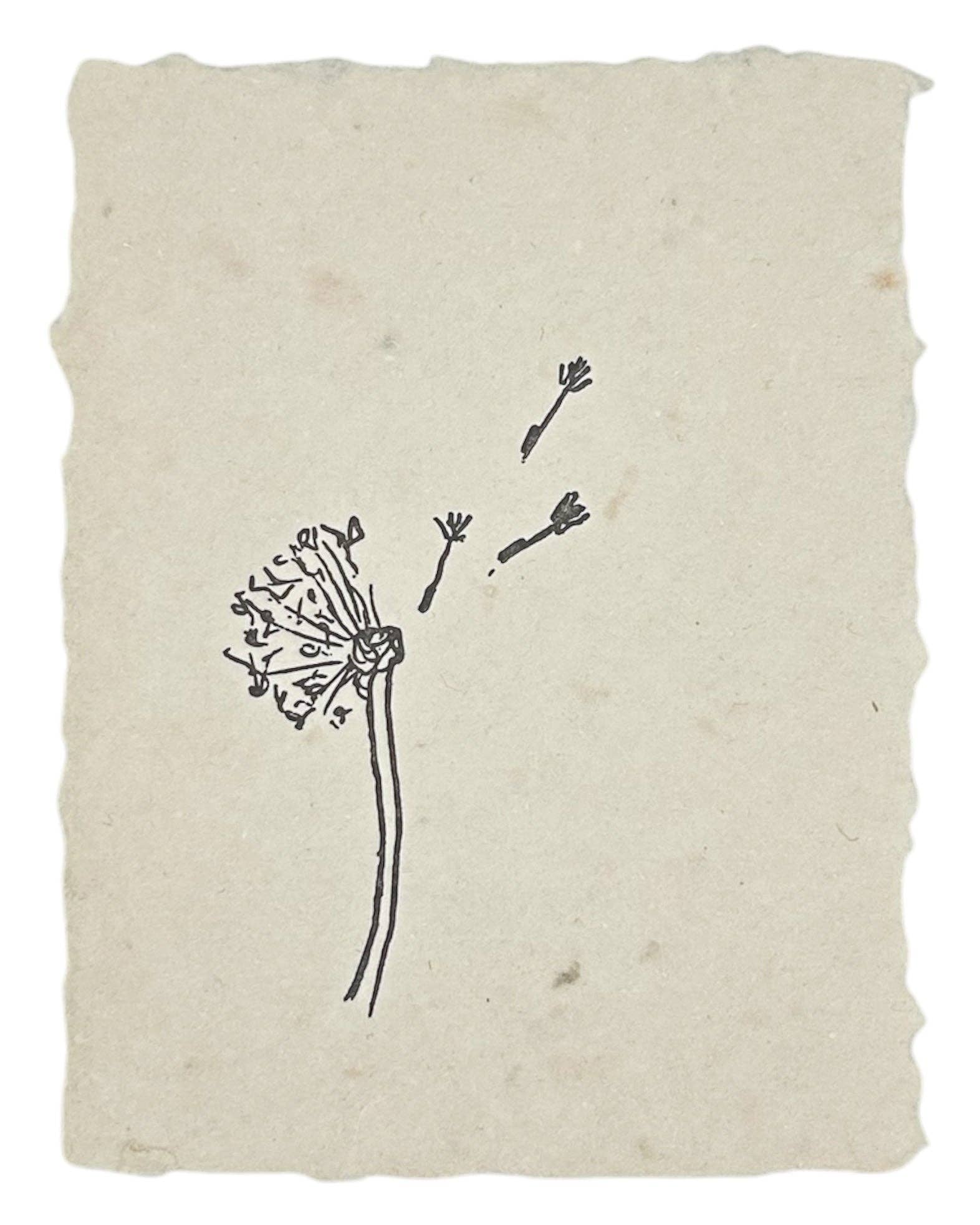 Blowing Dandelion Art Print - Box Turtle
