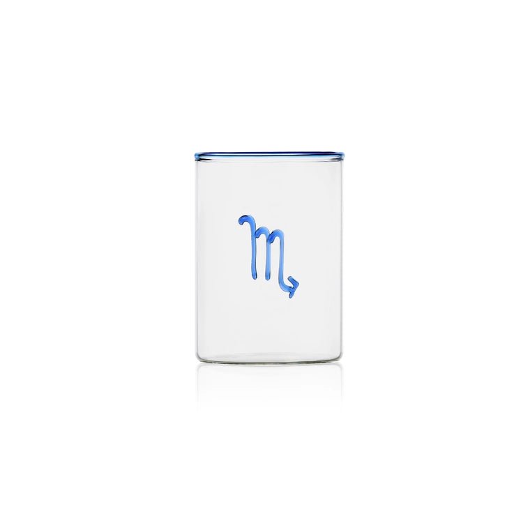 Blue Astrological Lowball Glasses - Box Turtle