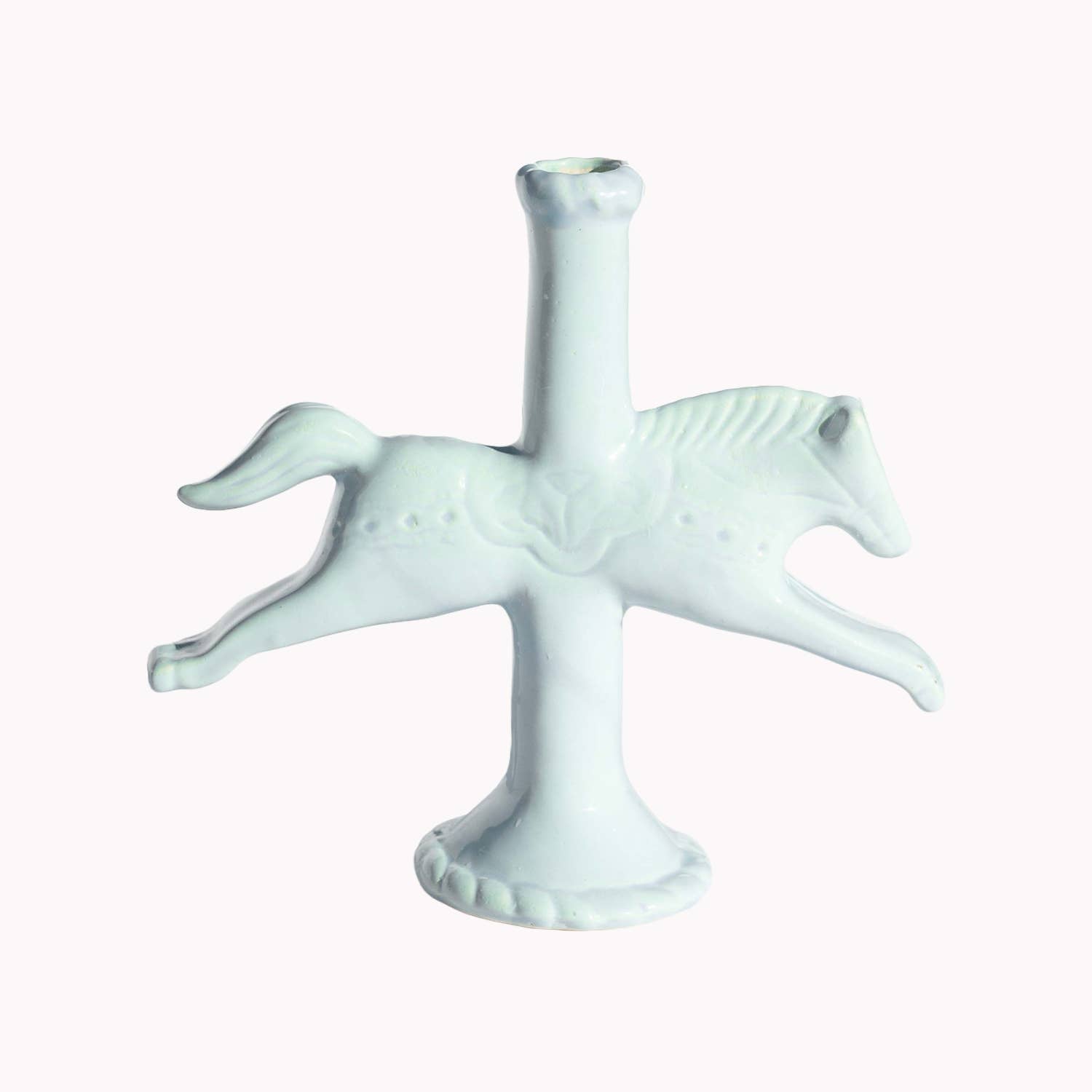 Blue Dala Horse Candlestick Holder - Box Turtle
