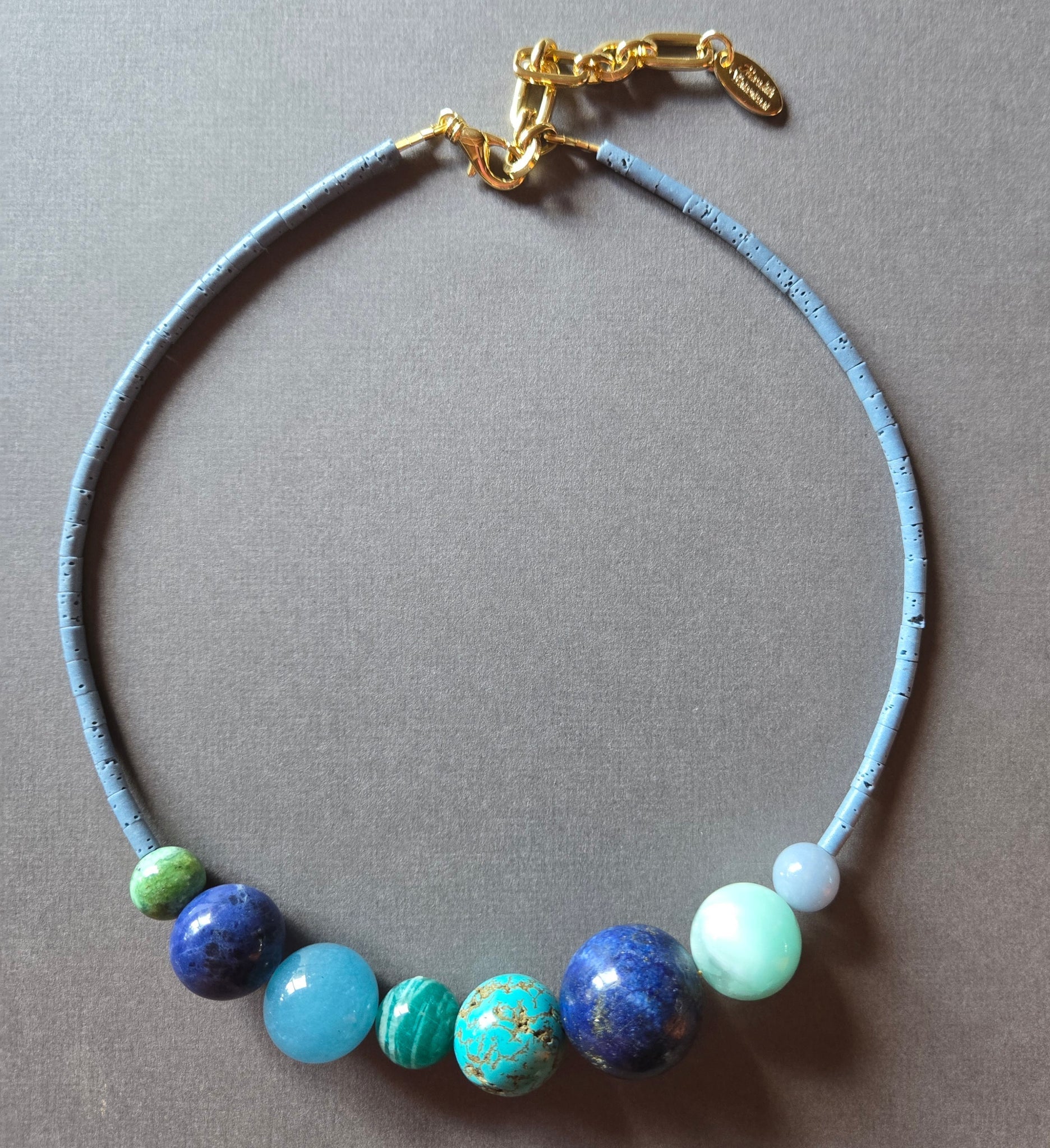 Blue Multi - Stone Necklace - Box Turtle