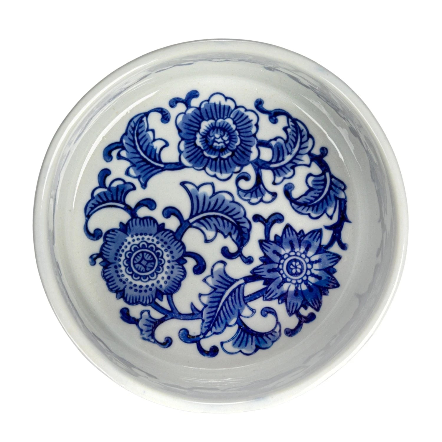 Blue & White Floral Pet Bowl - Box Turtle