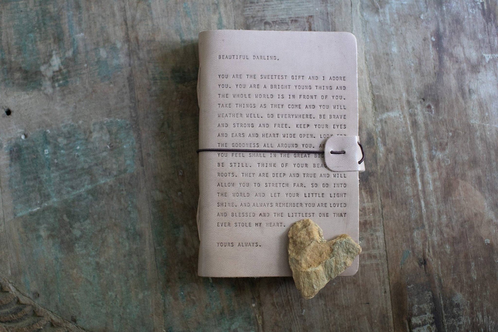 Blush Letter for Sophie Leather Journal - Box Turtle