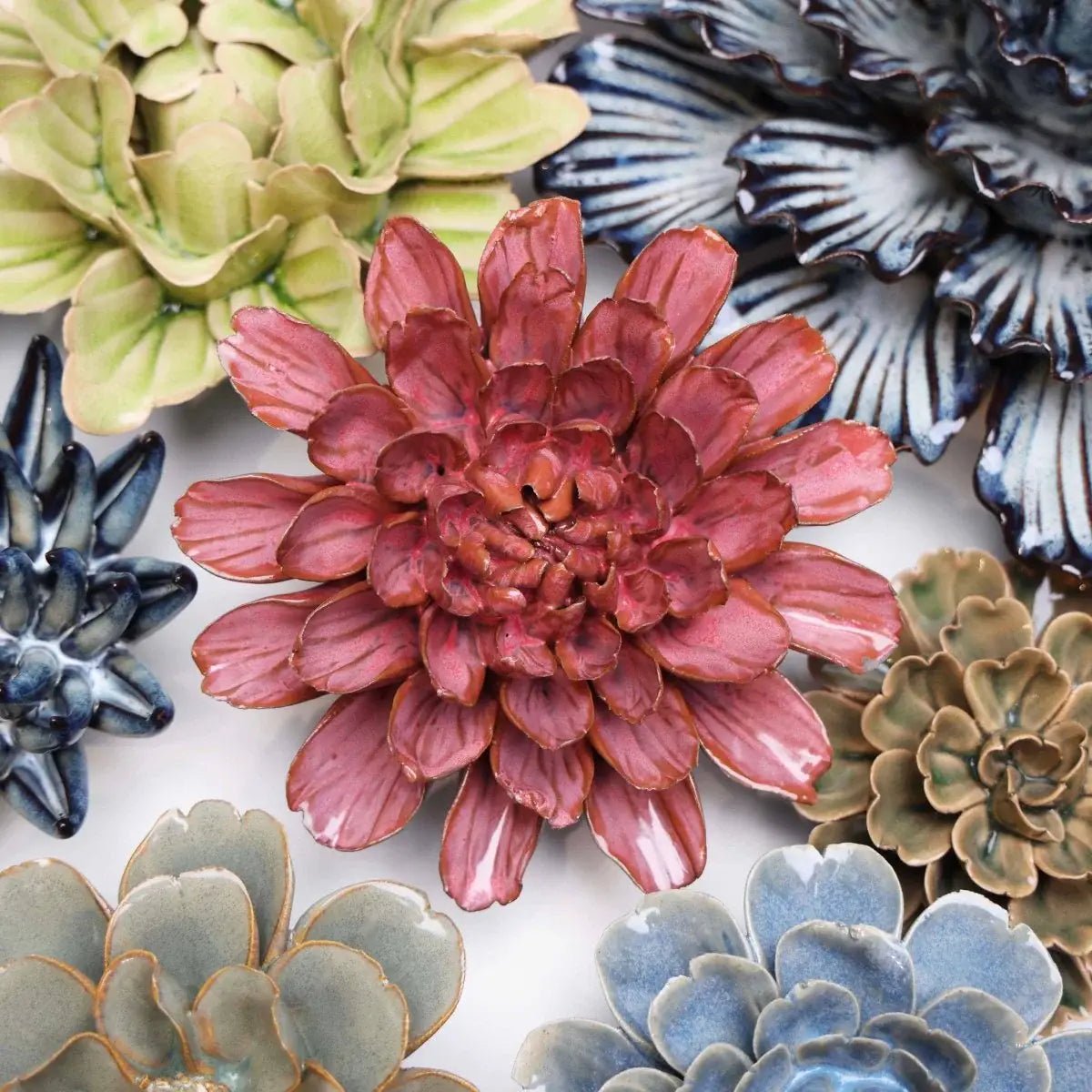 Blush Pink Star Dahlia Table Decoration - Box Turtle