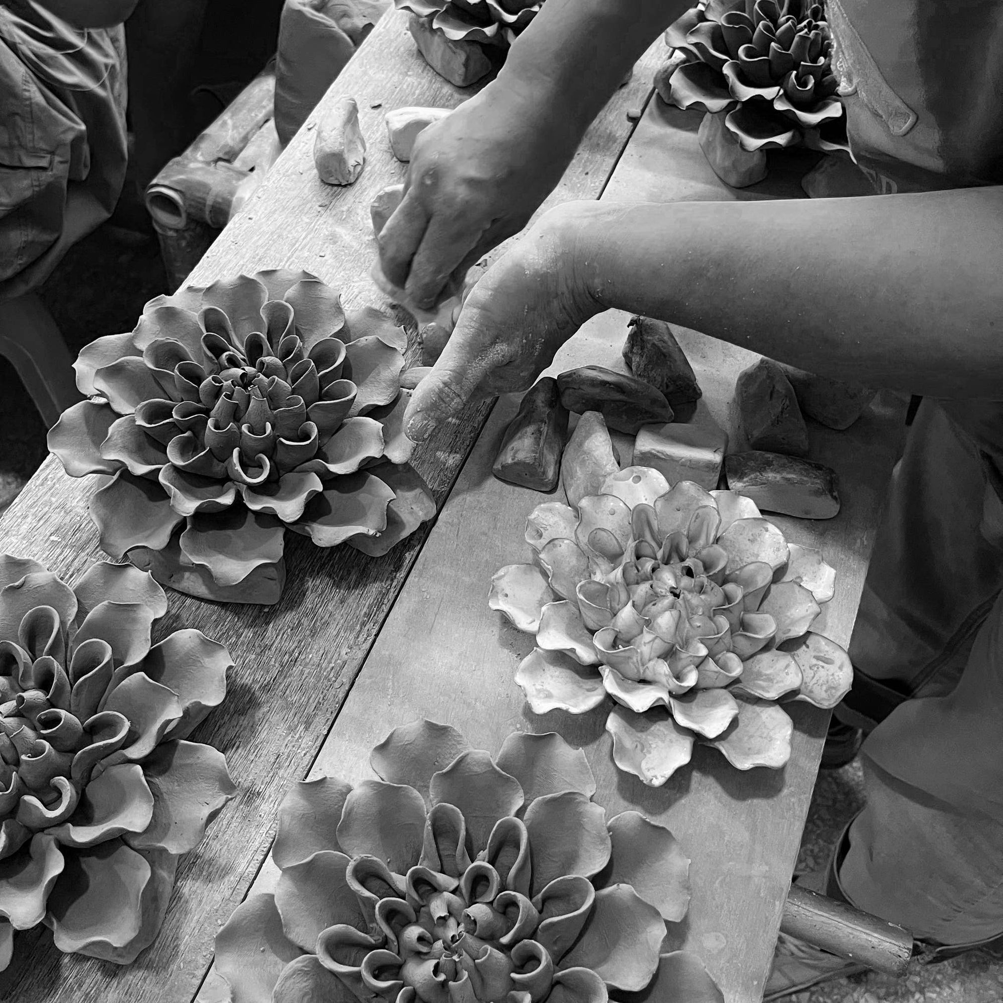 Blush Pink Star Dahlia Table Decoration - Box Turtle