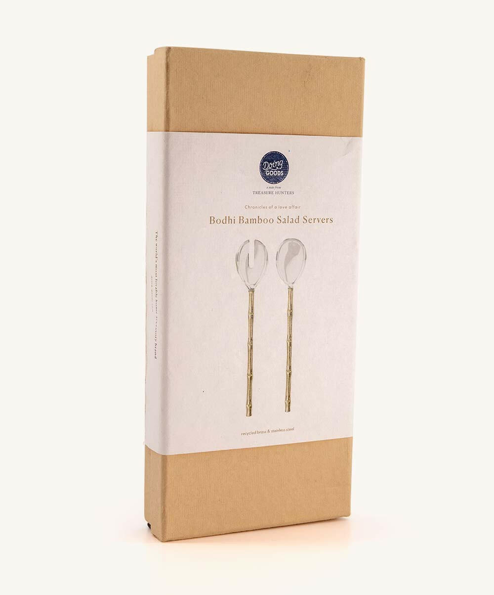 Bodhi Bamboo Salad Server Set of 2 (in giftbox) - Box Turtle