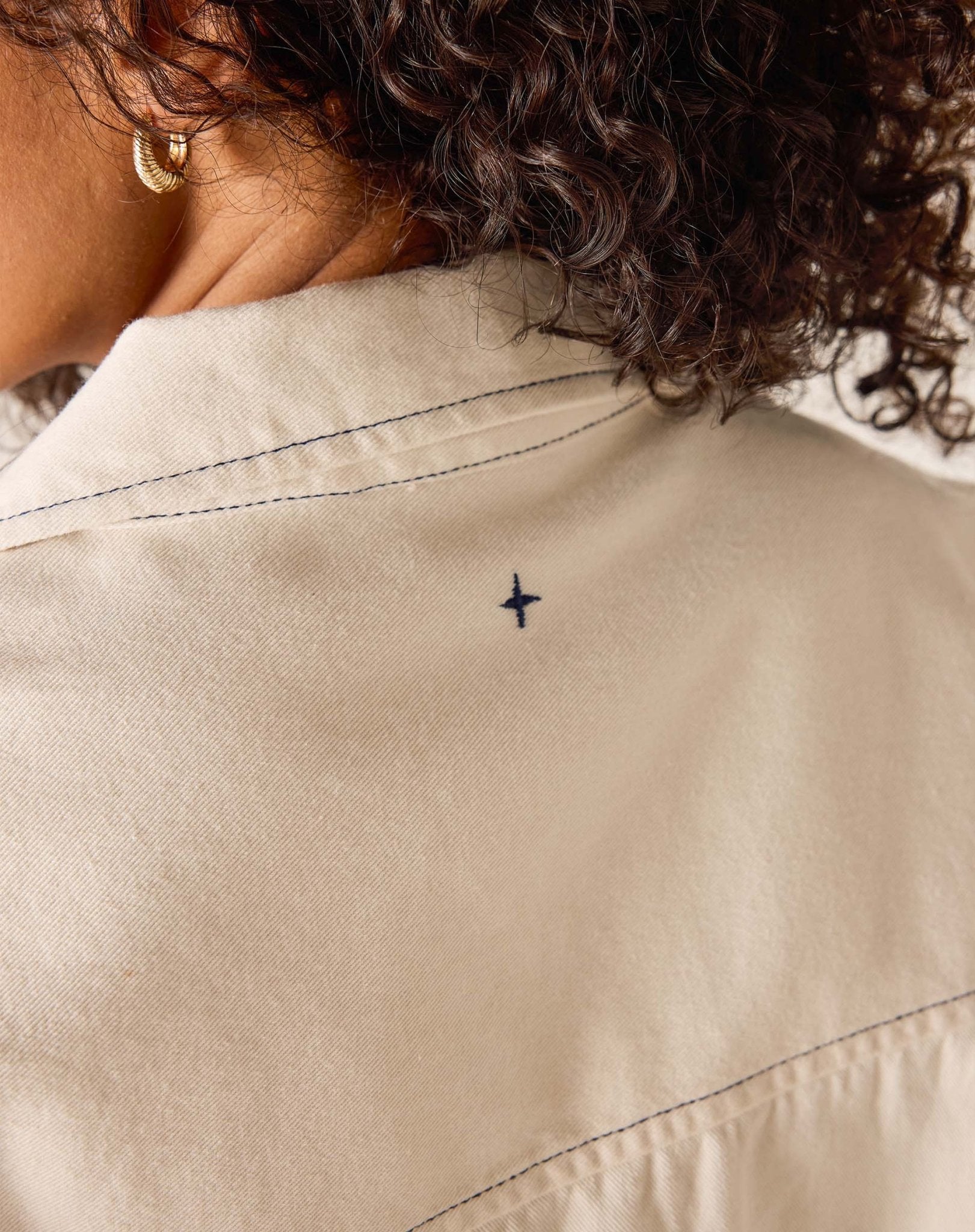 Bone Hadley Twill Boxy Top - Box Turtle