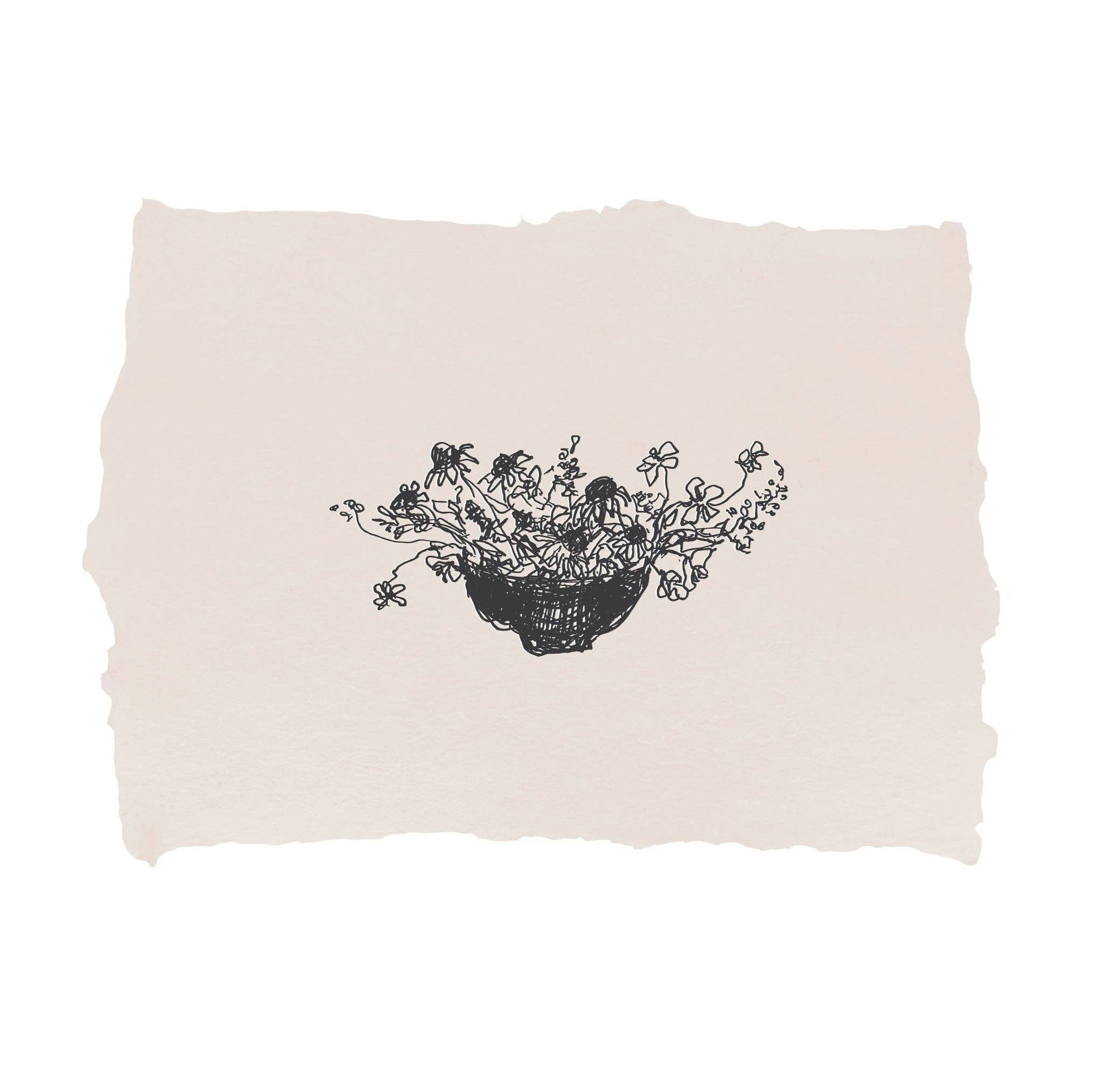 Bowl Of Flowers Art Print - Box Turtle