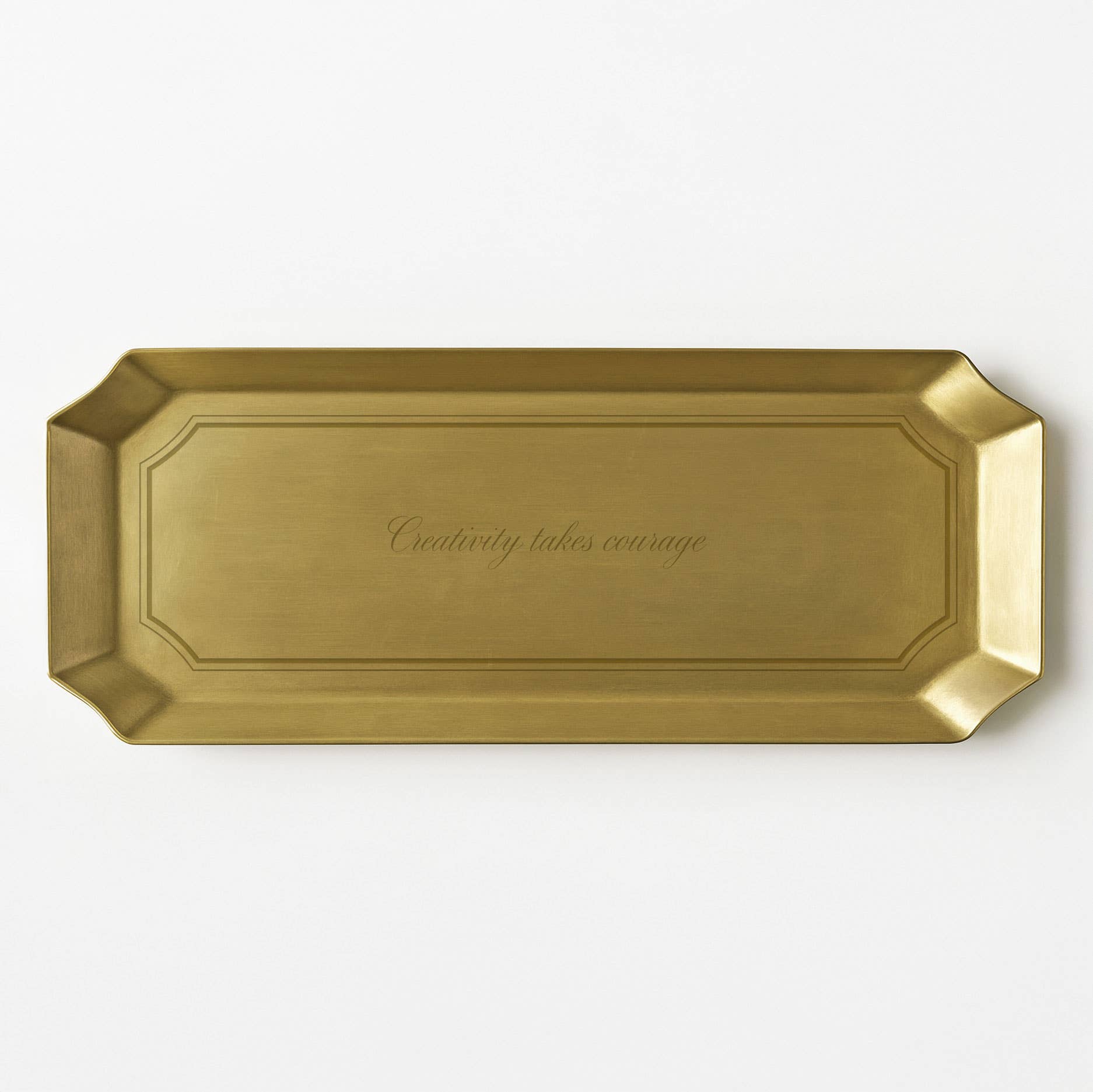 Brass Tray - Creativity takes Courage - Box Turtle