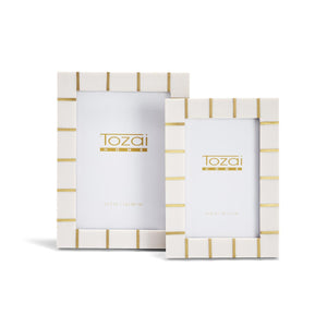 Ivory Brass Frame Lg