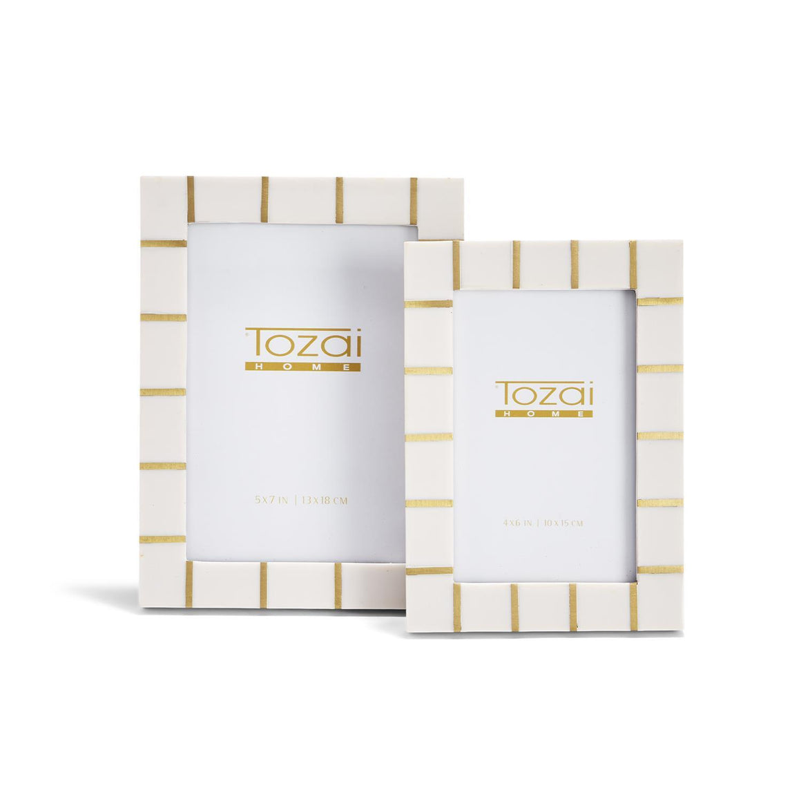 Ivory Brass Frame Lg