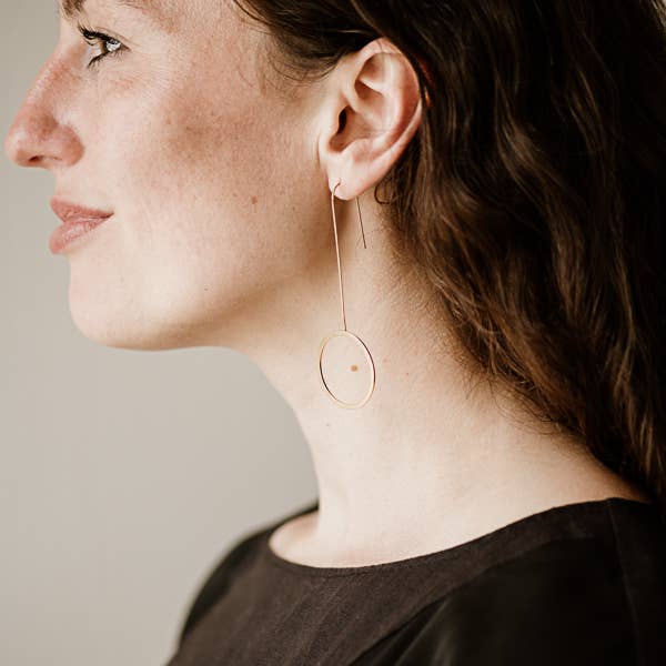 Brim Drop Earrings - Box Turtle