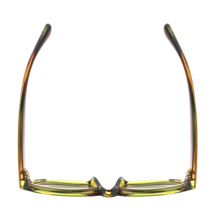 Brown & Green MONA Blue Lense Glasses - Box Turtle