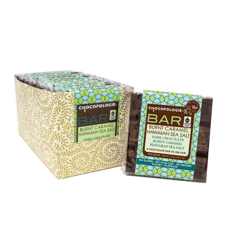 Burnt Caramel Hawaiian Sea Salt Bar - Box Turtle