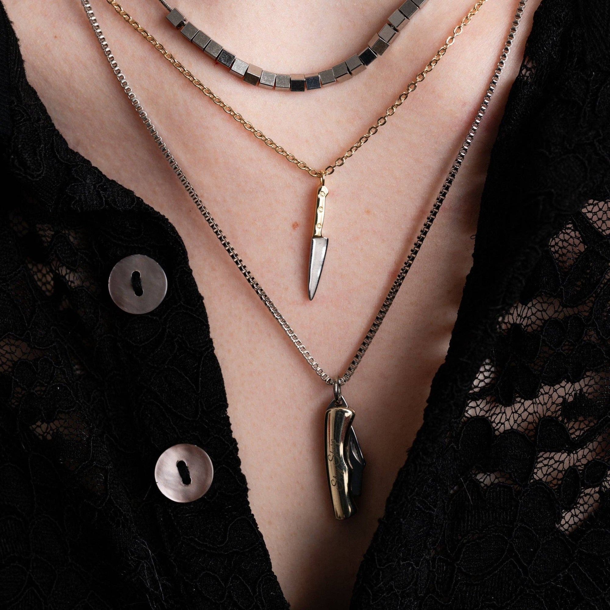 Butcher Utility Saftey Charm Necklace - Box Turtle