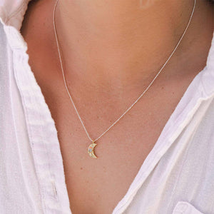 Norah Sterling Moon Necklace