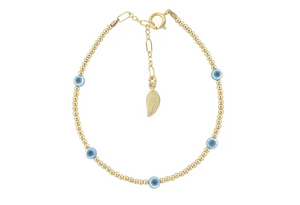 Isla Opal Charm & Gold Stretchy Bracelet