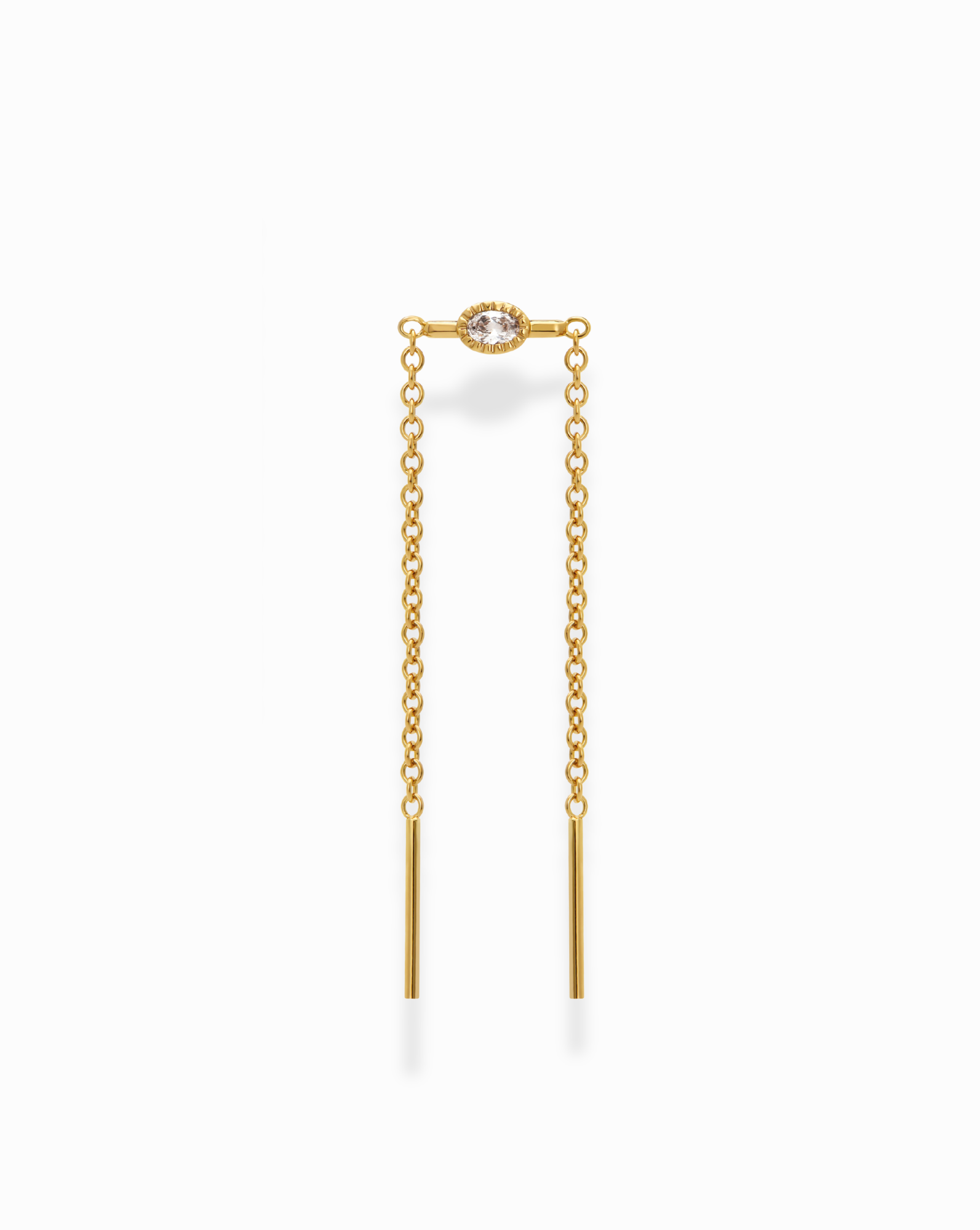 Nicole Oval Threader Earring